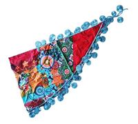 Écharpe coton 'Desigual' turquoise multicolore - 110x35 cm [R7992]