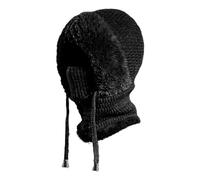Écharpe coupe-vent 3 en 1 pour femme, cagoule d'hiver tricotée, masque avec couvre-visage, chapeaux chauds et coupe-vent pour temps froid
