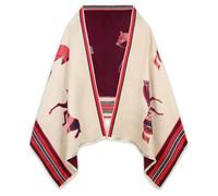 Écharpe coupe-vent en cachemire pour femme - Beige - Taille L