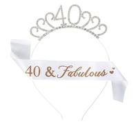 Écharpe Couronne Anniversaire - Diadème Strass Cadeau pour Femme