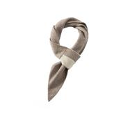 Écharpe courte en cachemire ajouré for femme, idéale for l'hiver, à porter près du cou ou comme un châle pashmina doux(Taupe)