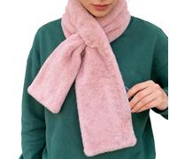 Écharpe courte pour femme - Cache-cou avec poche à fermeture éclair, écharpe chaude - Pour les trajets quotidiens, les voyages, la plage, le printemps, l'automne et l'hiver, rose, Refer to description