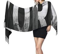 Echarpe Couverture Châle, Women's Warm Long Shawl Winter Warm Large Scarf Muticolor, I Love NY New York City View 27x77 Inch