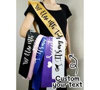 Écharpe d'anniversaire personnalisée avec texte, écharpe de mariée personnalisée, écharpe de enterrement de vie de jeune fille, écharpe de fête personnalisée avec texte, écharpe personnalisée avec log