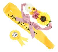 Écharpe de Baby Shower pour Future Maman Fleur Polyester 1 Set | Finition Soignée, Effet Décoratif, Style Mode et Élégant, pour Séance Photo Maternité et Fête Prénatale