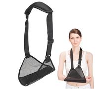 Écharpe de bras triangulaire, respirante pour bras droit, écharpe de bras gauche réglable, avec respirante, convient pour les fractures du poignet, du coude, du bras et de l'épaule ou après une