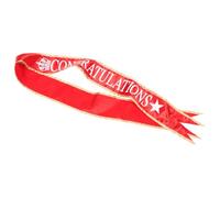 Écharpe de Cérémonie de Remise de Diplômes Rouge Satin Queue D'hirondelle