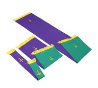Écharpe de Chaire Réversible Verte et Pourpre en Tissu Brodé | Accessoire D’église Élégant, Croix Brodée, pour Autel, Table de Communion, Lutrin et Marque-page Biblique
