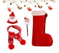 Écharpe de chat de Noël, tenue de Noël de chat | Costume Outfit Chat Chapeau et écharpe de Noël,Vêtements de tenues de chat de noël, décoration de Costume de noël de chat pour la prise de photos de va