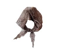Écharpe de cou à fleurs en Crochet, Triangle dentelle florale, couleur unie, châle Transparent, écharpes fines, enveloppes protection solaire(A-coffee)