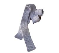 Écharpe de cou pour femme et homme - Cache-cou en tricot gothique étroit - Long hiver - Automne - Mode - Chaud - Hiver, gris, taille unique