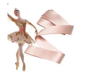 Écharpe de Danse de Ballet, Accessoire pour Chaussures, Ruban de Satin élastique Confortable, Support de Cravate Personnalisable, Ton Beige, Extra Long, pour Adultes, Adolescents,