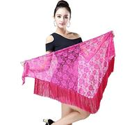 Écharpe de hanche de danse latine pour femme, jupe de danse à franges, tablier de jupe de danse tango pour tenues de soirée rave, écharpe à pampilles pour tango chacha salsa samba rumba