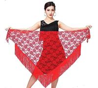 Écharpe de hanche de danse latine pour femme, jupe de danse à franges, tablier de jupe de danse tango pour tenues de soirée rave, écharpe à pampilles pour tango chacha salsa samba rumba