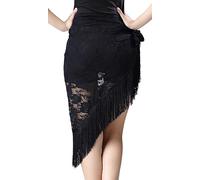 Écharpe de hanche de danse latine pour femme, jupe de danse à franges, tablier de jupe de danse tango pour tenues de soirée rave, écharpe à pampilles pour tango chacha salsa samba rumba