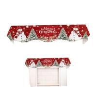 Écharpe de Manteau, décor de cheminée Noël, Rouge, 78, 7x19, 7 Pouces | Impression de vacances vive, s'adapte aux manteaux de cheminée et aux tables 4 à 6 places, améliore l'ambiance festive la