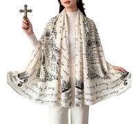 Écharpe de méditation de prière - Écharpe chrétienne avec nom de Jésus | Vêtements de réflexion religieuse de pleine conscience - Accessoire de couverture spirituelle inspirante pour femmes