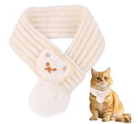 Écharpe de Noël chaude pour animal de compagnie - Écharpe tricotée de Noël pour chien, réglable et chaude pour animal domestique | Joli cache-cou multicolore - Collier d'hiver sur le thème de Noël