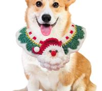 Écharpe de Noël Festive et Chaude pour Votre Chien Costume Cache-Cou | Noël Mignon Cache-Cou Multifonction Pour Chien Noël Vacances Fête Froid Accessoires Chiot Tenue Dou S