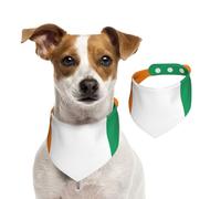 Écharpe de Noël imprimée drapeau de la Côte d'Ivoire pour animal domestique Accessoire pour l'hiver Cadeau saisonnier et tenue de vacances
