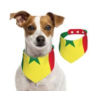 Écharpe de Noël imprimée drapeau du Sénégal pour animal domestique Accessoire pour l'hiver Cadeau saisonnier et tenue de vacances