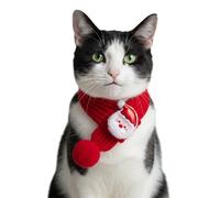 Écharpe de Noël pour chien - 15,75 x 1,97 x 0,79 pouces Cache-cou tricoté, Bandana de Noël | Pour les fêtes de vacances, les randonnées en plein air, les célébrations