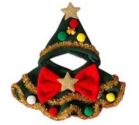 Écharpe de Noël pour Chiens : réchauffeur de Cou d'hiver Confortable avec Chapeau Amusant, Motif nœud et Boule à grelots, Robe Festive pour Chats et Chiens, Costume de Vacances pour