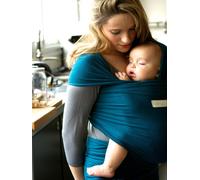 Echarpe de portage Basic Bio bleu rétro TU