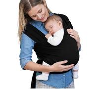 Écharpe De Portage Bébé - 1 Unité - Coton Élastique - Portage Ventral Ergonomique - Nouveau-né Jusqu'à 16 Kg - Noir