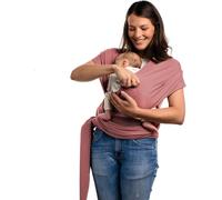 Boba Écharpe de Portage Mains Libres Pour Nourrissons et Jeunes Enfants - Écharpe de Portage Élastique - Écharpe de Portage Pour Enfants Pesant Entre 3 et 15 kg (Dusty Pink)