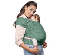 Echarpe de portage BOBA WRAP Sage Green, une écharpe de portage pour bébé, facile à utiliser, extensible, taille unique. Idéale de la naissance à 18 mois (de 3 à 15kg)