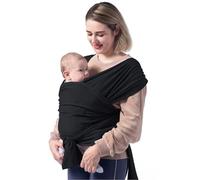 Écharpe de Portage,Écharpe de Portage Bebe,Porte-BéBé Respirant,Écharpe Portage Mains Libres,Écharpe de Portage Bébé Élastique,Écharpe De Portage pour Nouveau-NéS Et Parents,Baby Carrier,Noir