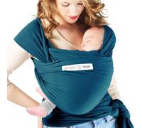 Love Radius BAB-BLEU Écharpe de Portage BASIC Fibres Bio - Naissance à 9kg - Bleu Retro