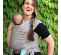 Echarpe de Portage Porte Bébé Moby Wrap Gris