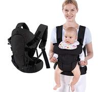 Écharpe de portage pour bébé, porte-bébé souple pour nouveau-nés et tout-petits, design ergonomique, 4 en 1, multifonction, respirante et réglable, noir