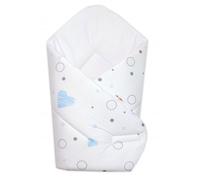 Écharpe de portage pour nouveau-né, coton, I love Boy Baby Nellys, bleu/blanc