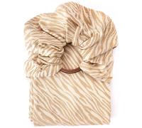 Echarpe de portage Sling tissé sans nœud zèbre beige coton bio
