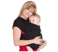 Echarpe de portage Wrap Noir - L'écharpe de Portage Wrap tient solidement bébé contre le parent. Elle est spécialeme…