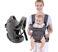 Écharpe de porte-bébé à partir de nouveau-né, accessoires de porte-bébé confortable, réglable, support avant et arrière pour nourrissons de 3,2 à 20,4 kg, fille et garçon, gris
