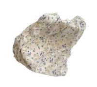 Écharpe de protection solaire respirante avec tissu doux et respirant pour le sport de plein air et les vacances à la plage Masque facial avec cache-cou, blanc floral, Taille unique