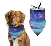 Écharpe de qualité supérieure pour animal de compagnie, imprimé aurores boréales, bandana triangulaire doux et respirant pour chiens et chats, parfait pour un usage quotidien ou des occasions