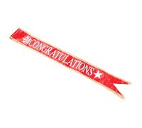 Écharpe de Récompense en Satin Rouge, Modèle Queue D'hirondelle Élégant