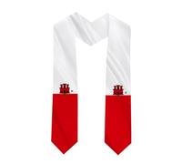Écharpe de remise de diplôme à double épaisseur avec drapeau de Gibraltar