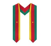 Écharpe de remise de diplôme aux couleurs du Cameroun, châle épais, cadeau de fin d'études pour les étudiants internationaux (promotion 2026).