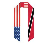 Écharpe de remise de diplôme aux couleurs du drapeau de Trinité-et-Tobago et des États-Unis, promotion 2026, unisexe, adulte, 183 cm de long, châle de remise de diplôme, cadeau de fin d'études