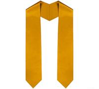 Écharpe de remise de diplôme en satin pour cérémonie d'honneur, châle formel en polyester lisse, en plusieurs couleurs et tailles pour étudiants (158 x 12 orange)