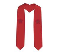 Écharpe de remise de diplôme imprimée drapeau du Maroc pour étudiant athlète Poly-Spandex Étole de remise de diplôme adulte, coin pointu, taille unique
