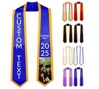 Écharpe de remise de diplôme personnalisée, étole de remise de diplôme personnalisée, nom de l'université/votre nom/votre logo sur étole, étole de texte personnalisé, écharpe de remise de diplôme