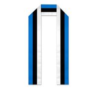 Écharpe de remise de diplôme vintage estonienne, drapeau estonien, double face, pour proclamation, études à l'étranger, étudiants internationaux