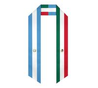 Écharpe de remise de diplômes aux couleurs du drapeau mexicain et du Michoacán, Guatemala et Mexique. Châle léger double face.